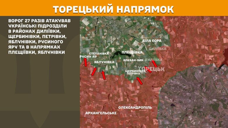 За минулу добу, 23 червня, на фронті сталося 165 бойових зіткнень. Понад 50 ворожих штурмів відбито на на Покровському напрямку.